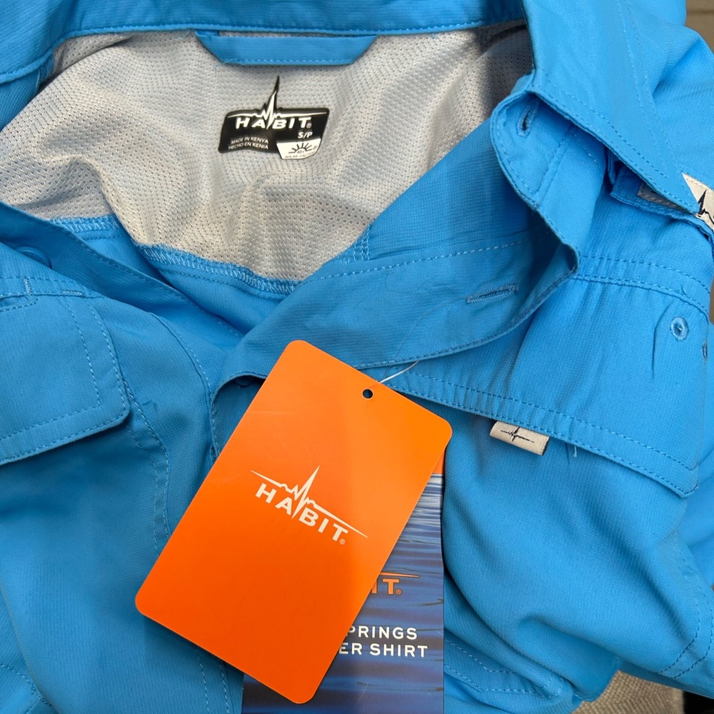 Habit Men's Short Sleeve Shirt - Blue